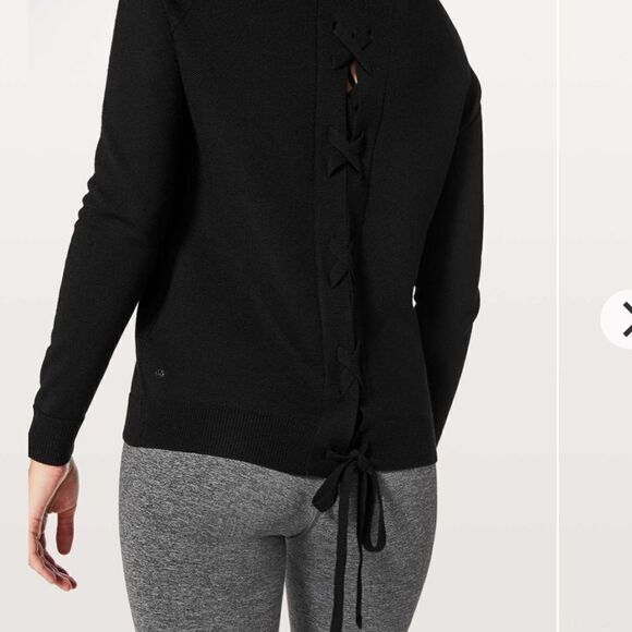 Lululemon Tied To You Sweater Black 8 - Picture 1 of 9